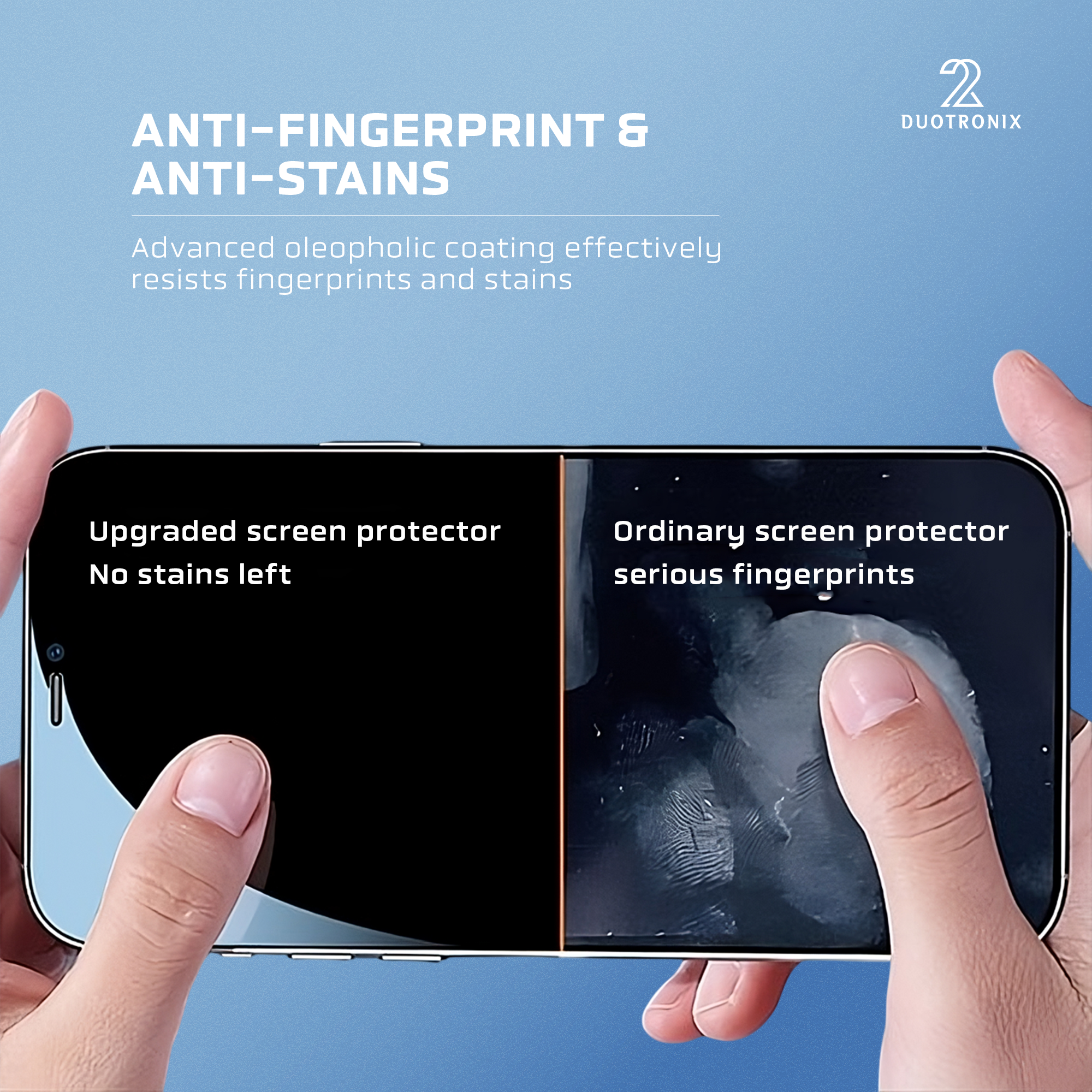 DUOTRONIX Edge to Edge Tempered Glass Screen Protector Compatible for Iphone | 9H Hardness|Easy Installation Kit For Smartphone|Military Grade Shatterproof,Full Coverage,HD Clear (Newly Launched Technology)