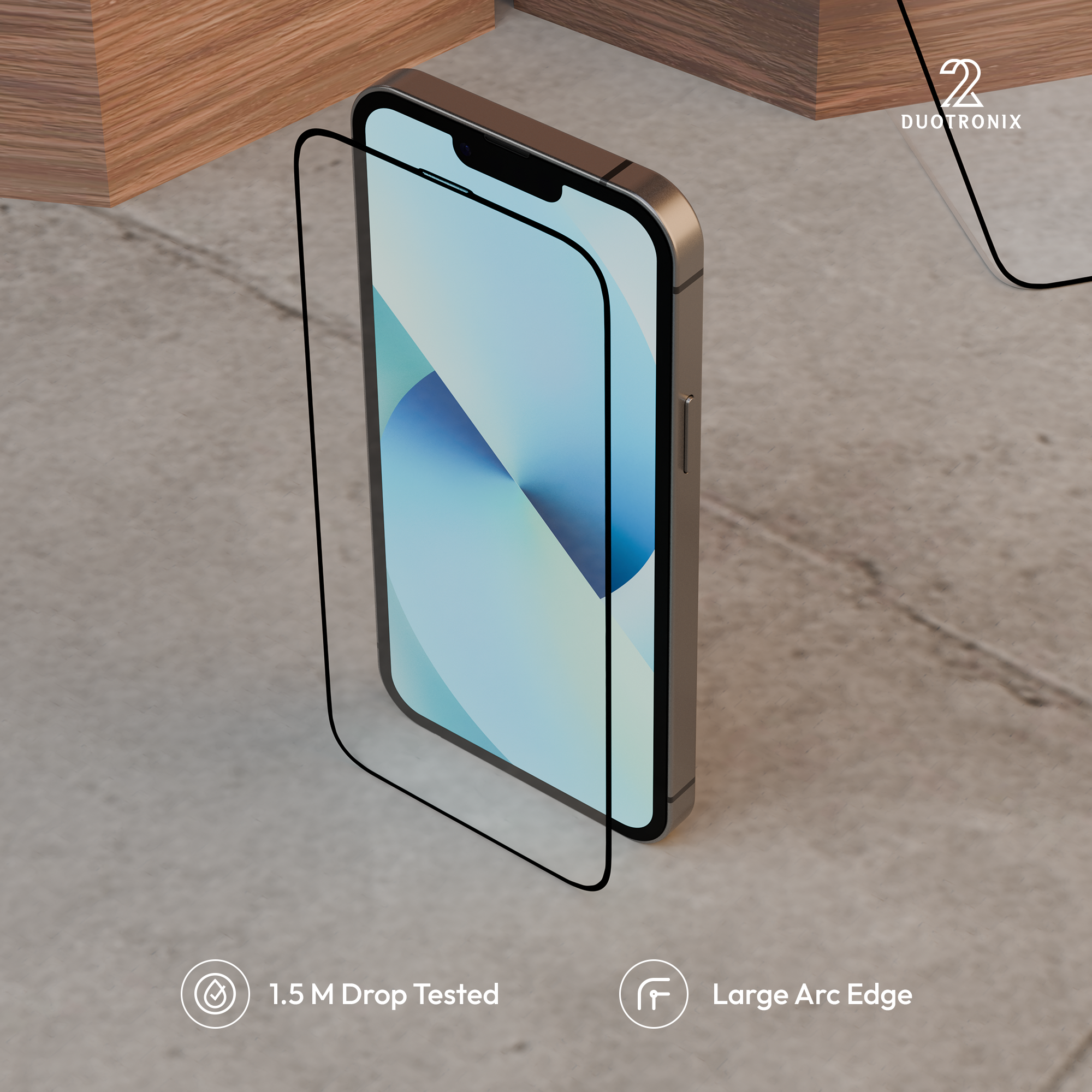 DUOTRONIX Edge to Edge Tempered Glass Screen Protector Compatible for Iphone | 9H Hardness|Easy Installation Kit For Smartphone|Military Grade Shatterproof,Full Coverage,HD Clear (Newly Launched Technology)