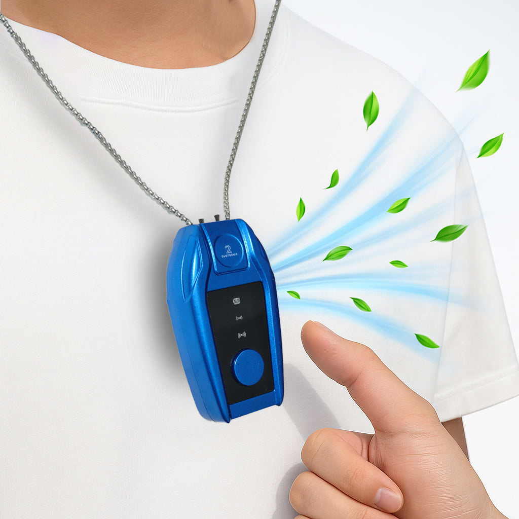 Duotronix Wearable Portable Air Purifier Necklace for Pure Air & Clean Breathing |Personal Ionizer |No Filter Needed | Ultra Quiet Air Cleaner for Travel, Office, Flights, Metro, Kids & Pets