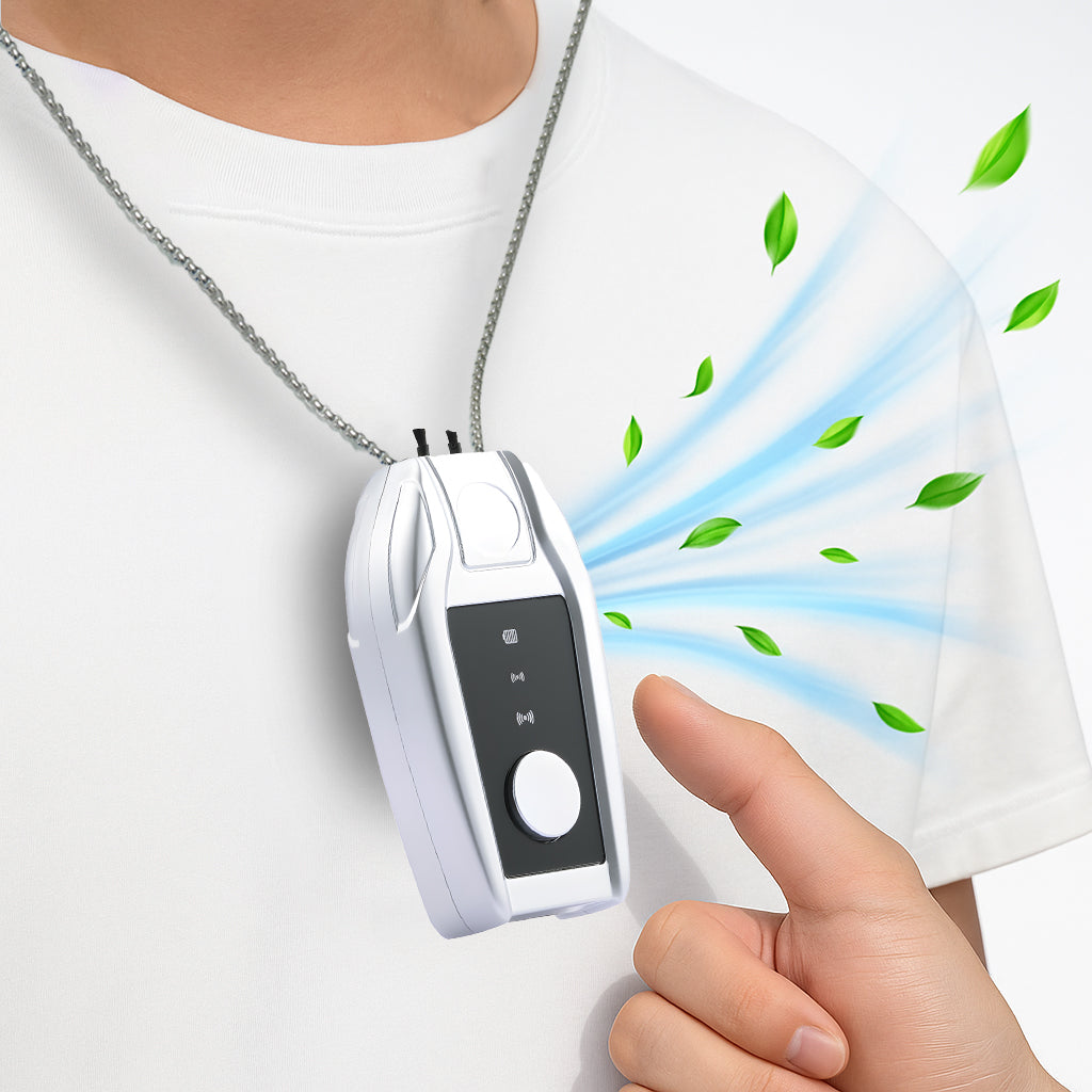 Duotronix Wearable Portable Air Purifier Necklace for Pure Air & Clean Breathing |Personal Ionizer |No Filter Needed | Ultra Quiet Air Cleaner for Travel, Office, Flights, Metro, Kids & Pets